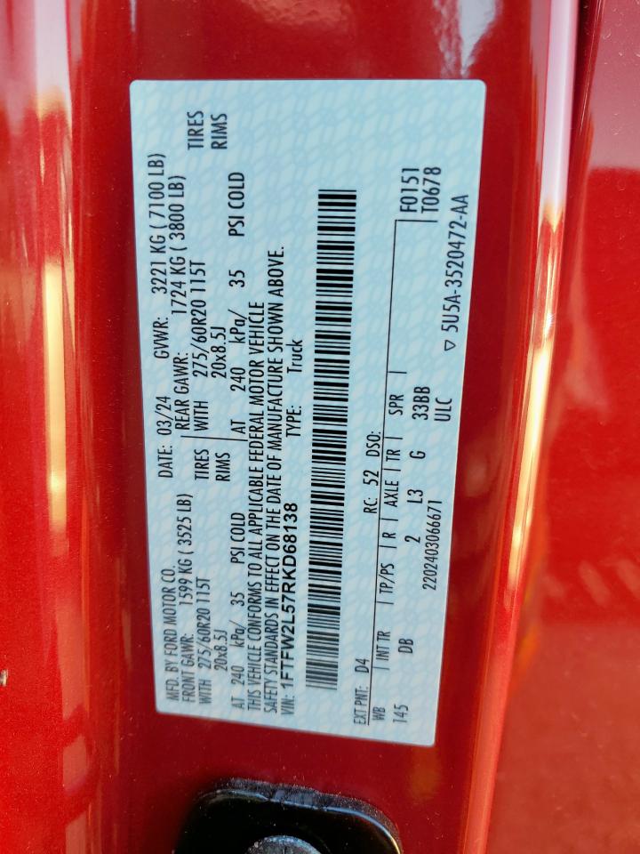 Lot #3305655772 2024 FORD F150 STX