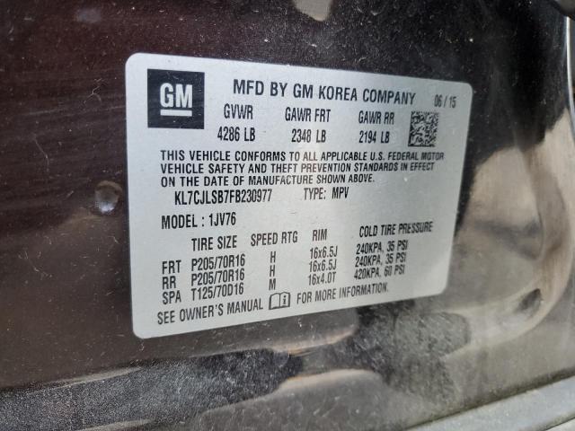 2015 CHEVROLET TRAX 1LT - KL7CJLSB7FB230977