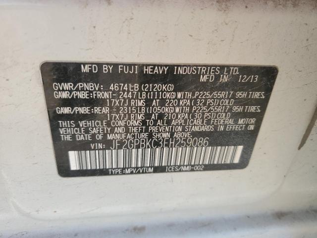 2014 SUBARU XV CROSSTR #3283812421