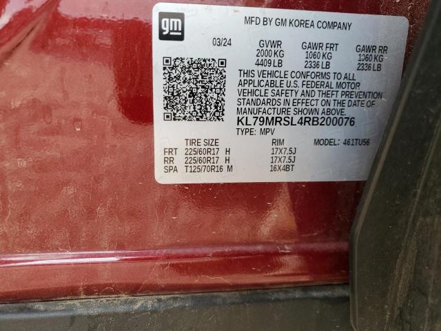 2024 CHEVROLET TRAILBLAZE KL79MRSL4RB200076