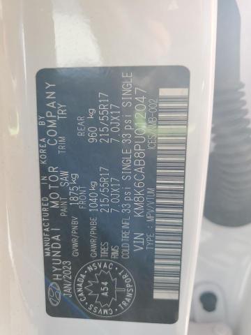 2023 HYUNDAI KONA SEL KM8K6CAB8PU012047