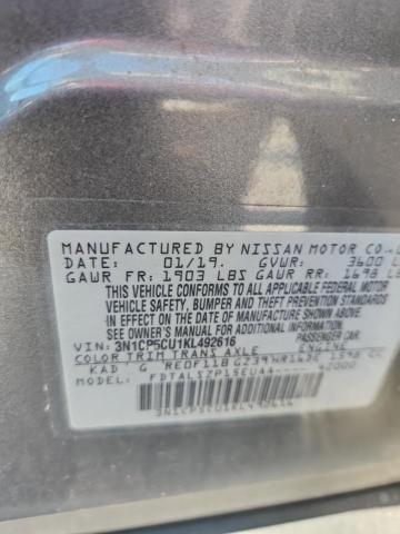 2019 NISSAN KICKS S 3N1CP5CU1KL492616