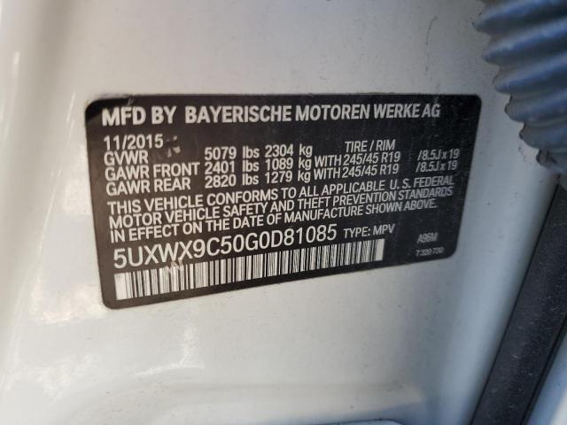 2016 BMW X3 XDRIVE28I 5UXWX9C50G0D81085