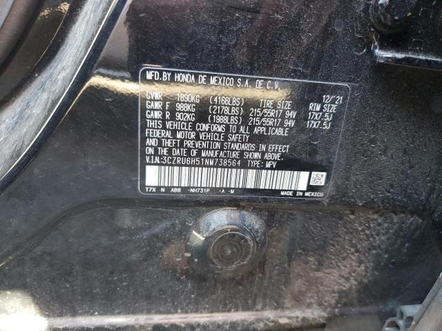 2022 HONDA HR-V EX 3CZRU6H51NM738564