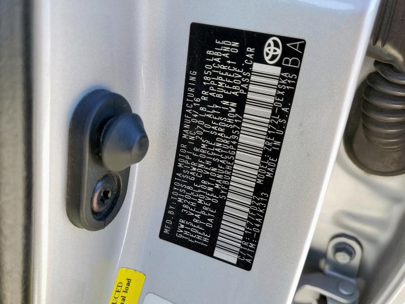 2016 TOYOTA COROLLA L - 5YFBURHE5GP495717