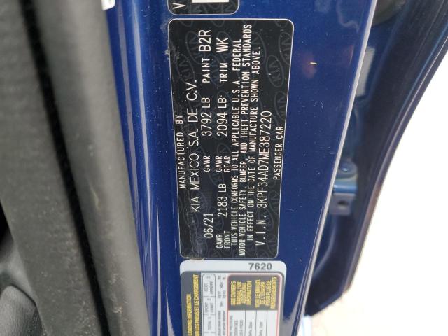 2021 KIA FORTE GT L 3KPF34AD7ME387220