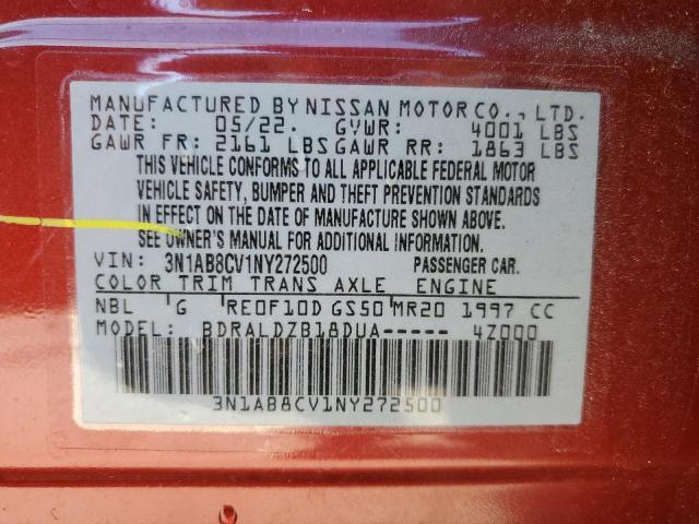 2022 NISSAN SENTRA SV - 3N1AB8CV1NY272500
