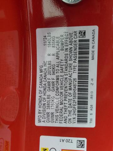 2025 HONDA CIVIC SPORT #3310302118