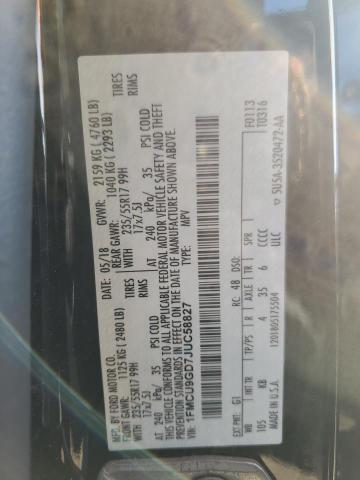 2018 FORD ESCAPE SE 1FMCU9GD7JUC58827