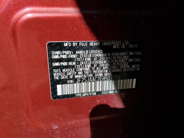 2014 SUBARU FORESTER 2.5I - JF2SJAAC2EH503155