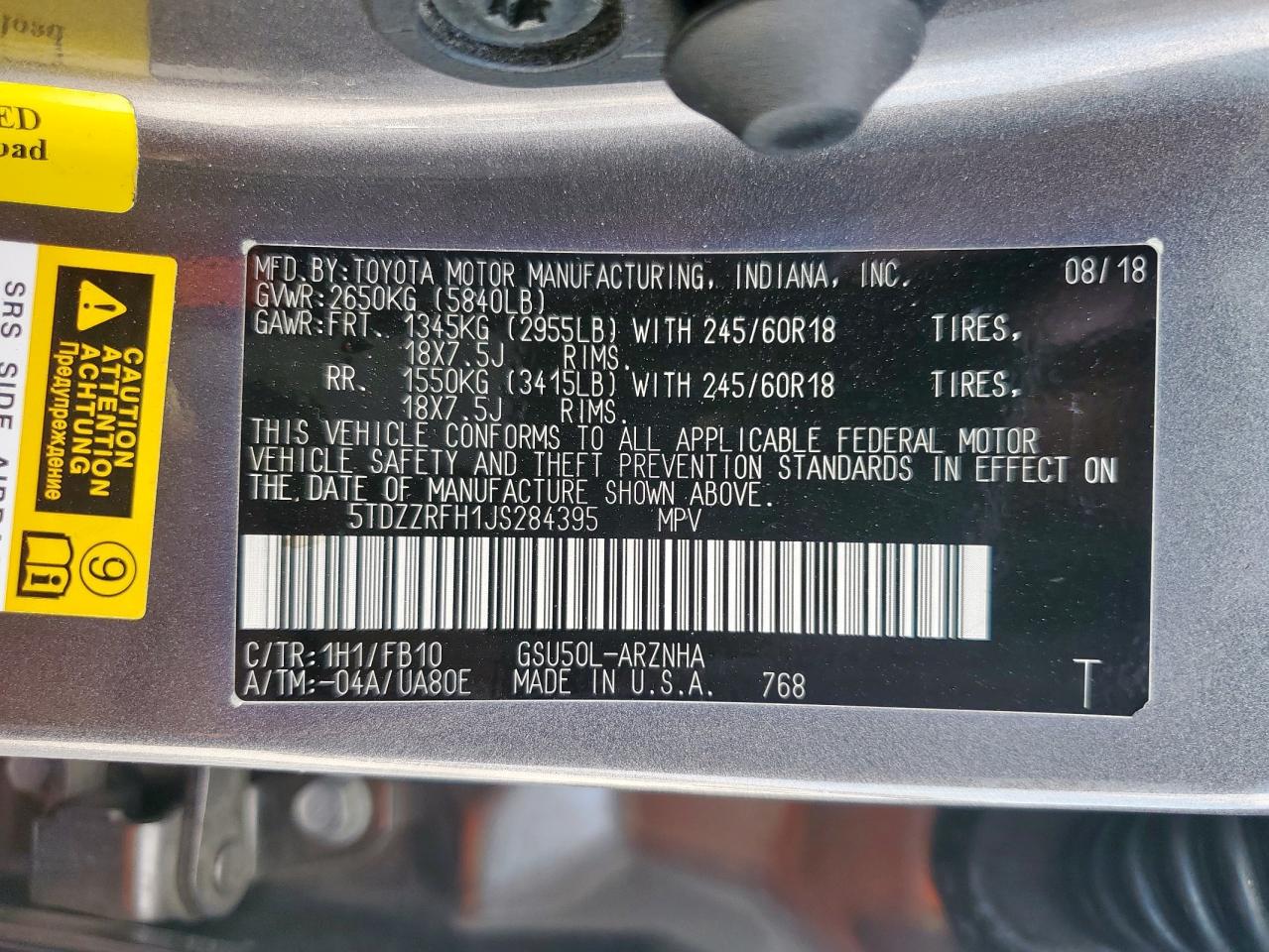 TOYOTA HIGHLANDER LE