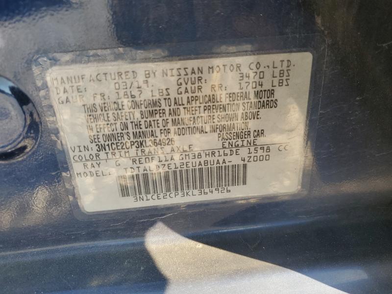 2019 NISSAN VERSA NOTE - 3N1CE2CP3KL364926