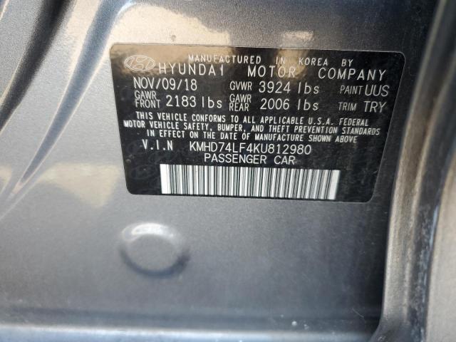 2019 HYUNDAI ELANTRA SE - KMHD74LF4KU812980