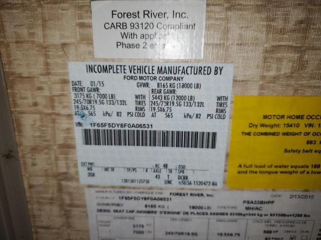 2015 FORD F53 #3304709905