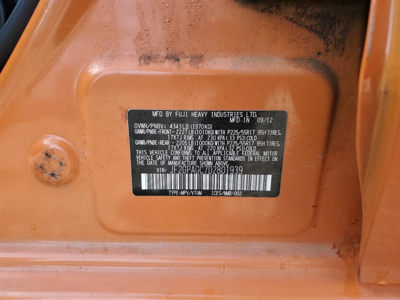 SUBARU XV 2.0 LIMITED