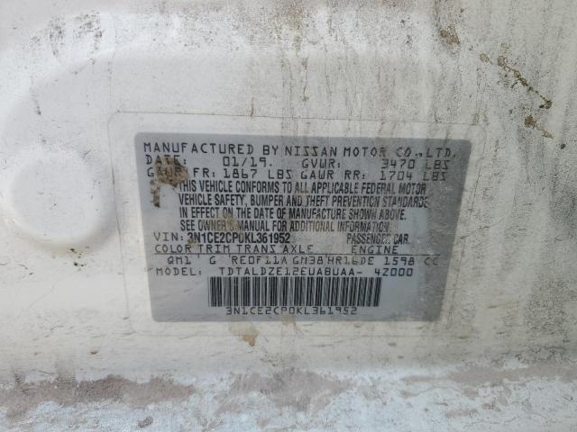 2019 NISSAN VERSA NOTE 3N1CE2CP0KL361952