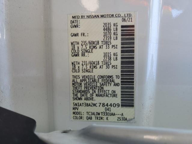 2021 NISSAN ROGUE SV - 5N1AT3BA2MC784409