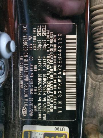2014 KIA SORENTO SX - 5XYKWDA72EG443150