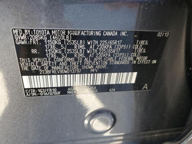 2013 TOYOTA RAV4 LE - 2T3BFREV9DW013797