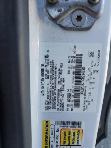 2016 FORD FUSION SE - 3FA6P0H70GR234338