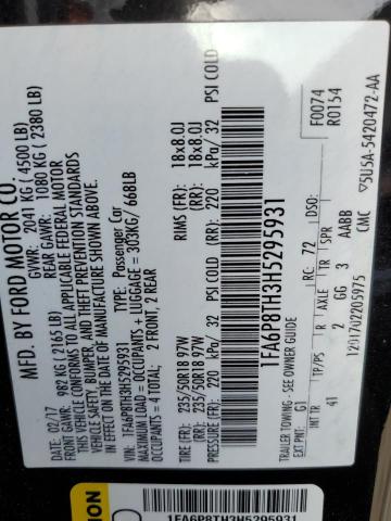 2017 FORD MUSTANG #3296290450