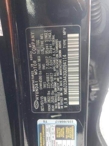 2016 HYUNDAI TUCSON LIMITED KM8J33A43GU094114