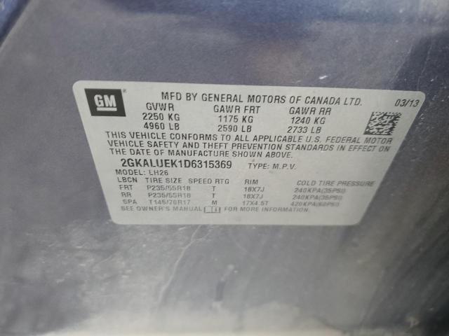 2013 GMC TERRAIN SL - 2GKALUEK1D6315369