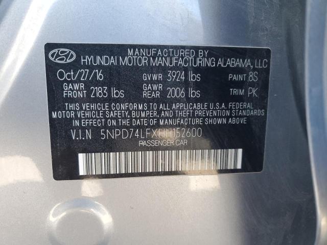 2017 HYUNDAI ELANTRA SE - 5NPD74LFXHH152600