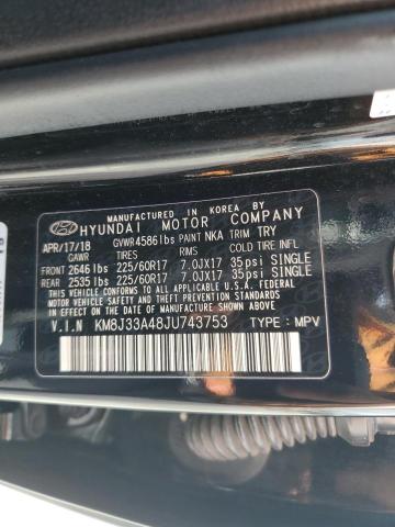 2018 HYUNDAI TUCSON SEL KM8J33A48JU743753