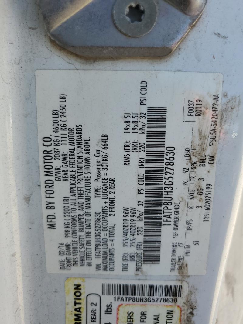 2016 FORD MUSTANG #3291532955