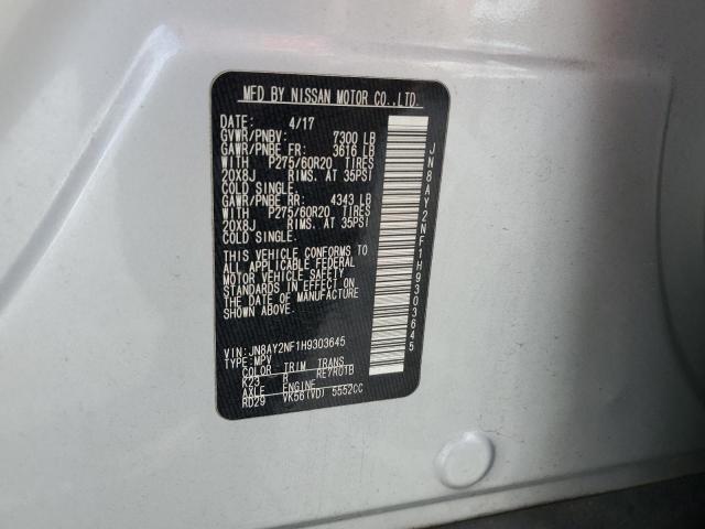 2017 NISSAN ARMADA PLA - JN8AY2NF1H9303645