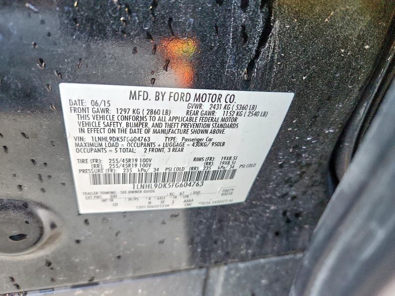 2015 LINCOLN MKS - 1LNHL9DK5FG604763