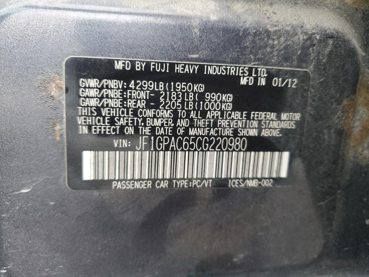 SUBARU IMPREZA PREMIUM