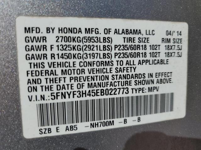 2014 HONDA PILOT EX - 5FNYF3H45EB022773