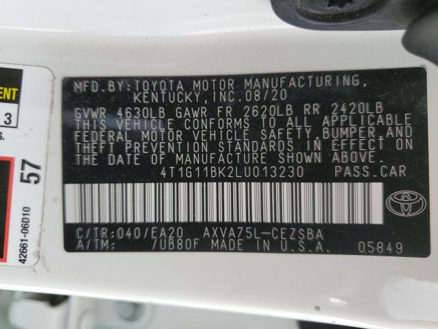 2020 TOYOTA CAMRY SE #3302766360