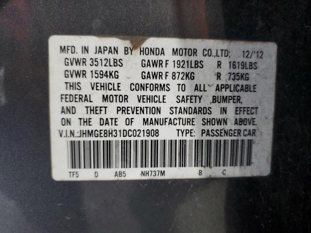 2013 HONDA FIT #3296884831