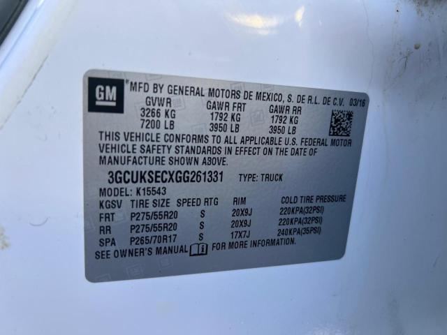 2016 CHEVROLET SILVERADO - 3GCUKSECXGG261331