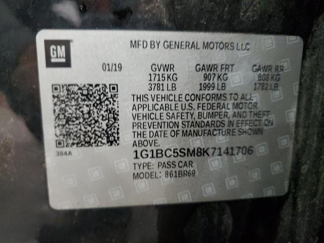 2019 CHEVROLET CRUZE LS 1G1BC5SM8K7141706