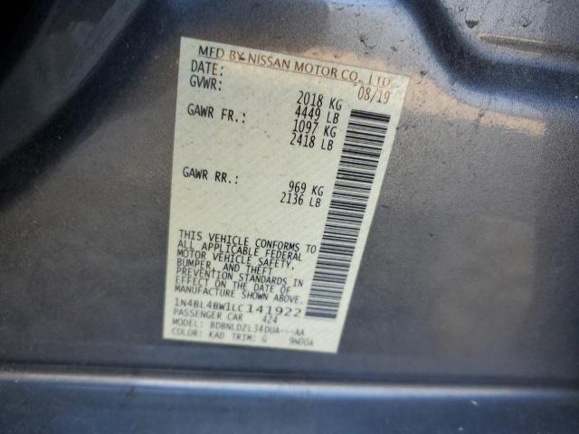 2020 NISSAN ALTIMA S 1N4BL4BW1LC141922