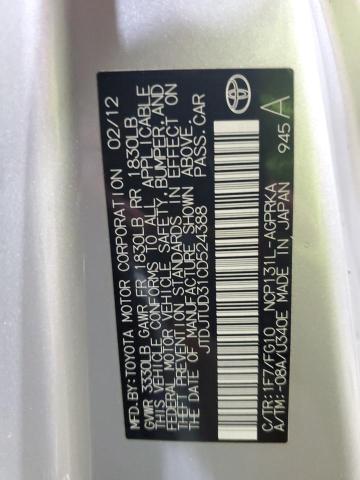 2012 TOYOTA YARIS - JTDJTUD31CD524388