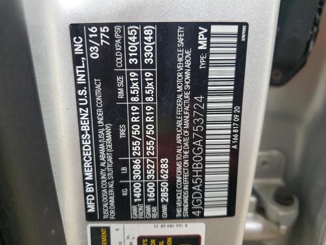 2016 MERCEDES-BENZ GLE 350 4M 4JGDA5HB0GA753724