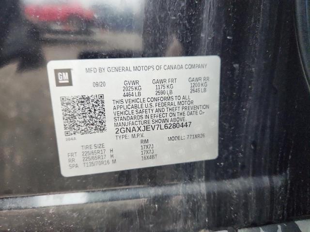 2020 CHEVROLET EQUINOX LT - 2GNAXJEV7L6280447