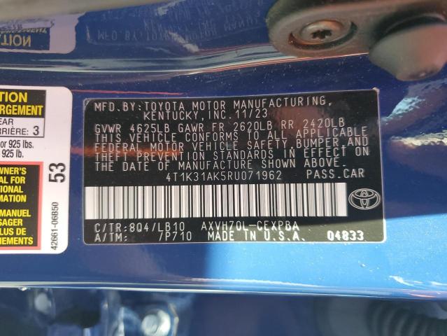 2024 TOYOTA CAMRY XSE - 4T1K31AK5RU071962