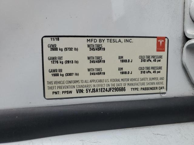 2018 TESLA MODEL S - 5YJSA1E24JF290686