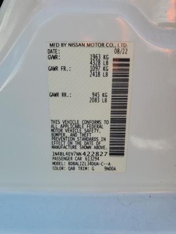 2022 NISSAN ALTIMA SL #3293497405