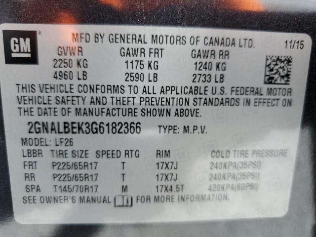 2016 CHEVROLET EQUINOX LS 2GNALBEK3G6182366