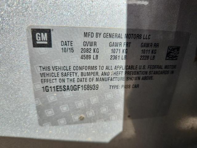 2016 CHEVROLET MALIBU LIM 1G11E5SA0GF168939