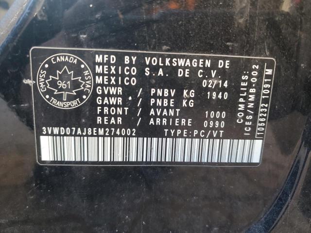 2014 VOLKSWAGEN JETTA SE - 3VWD07AJ8EM274002