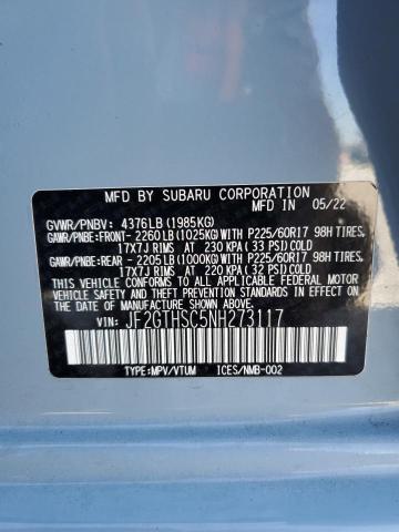 2022 SUBARU CROSSTREK JF2GTHSC5NH273117