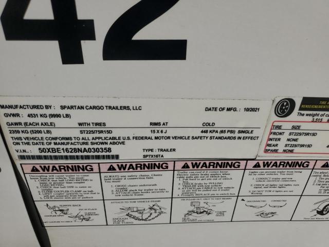 2022 SPARTAN CARGO ENCLOSED #3279584261